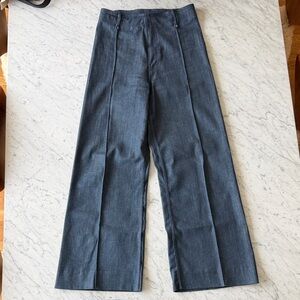 Zara ZW Collection Wide-Leg High-Waist Denim Jean Trousers - Size 8/EU 40